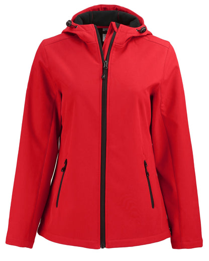 Clique Tempo Recycled Stretch Softshell Womens Full Zip Hooded Jacket
