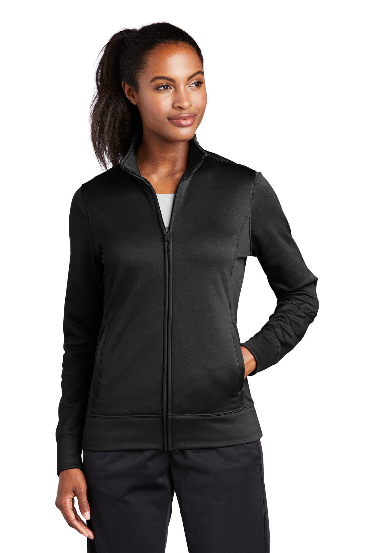 Sport-Tek? Women's Sport-Wick? Fleece Full-Zip Jacket.