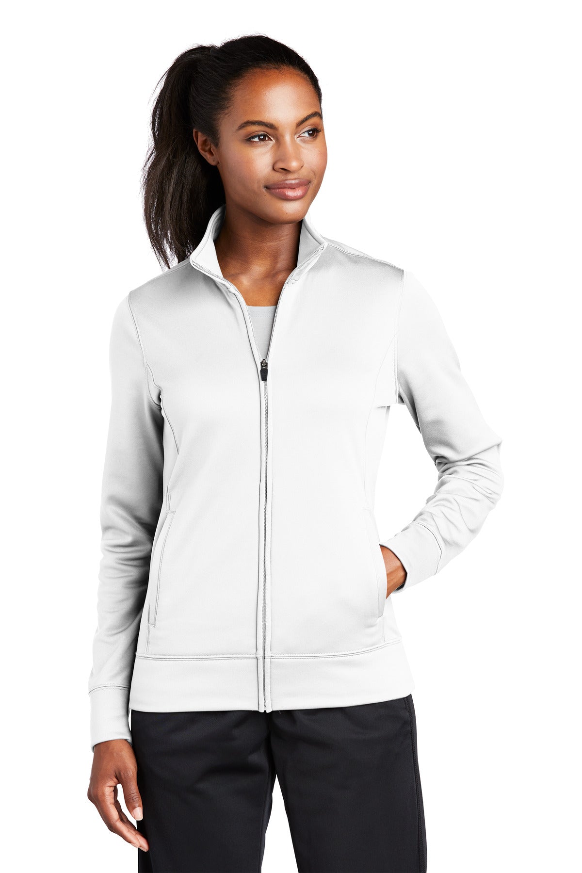 Sport-Tek? Women's Sport-Wick? Fleece Full-Zip Jacket.