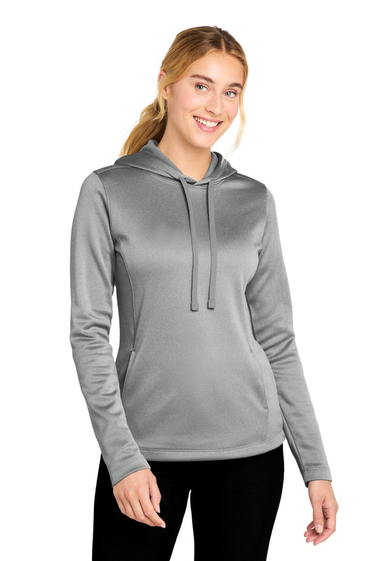 Sport-Tek ® Women's PosiCharge ® Sport-Wick ® Heather Fleece Hooded Pullover