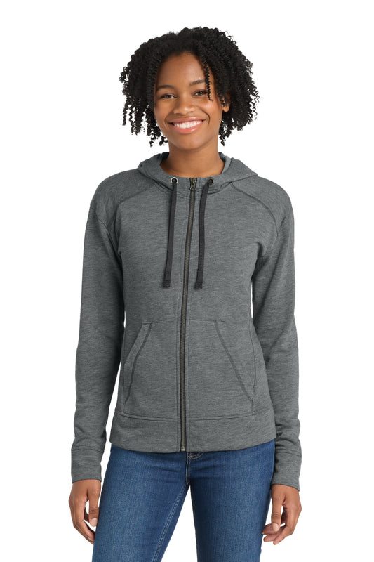 Sport-Tek ® Women's PosiCharge ® Tri-Blend Wicking Fleece Full-Zip Hooded Jacket