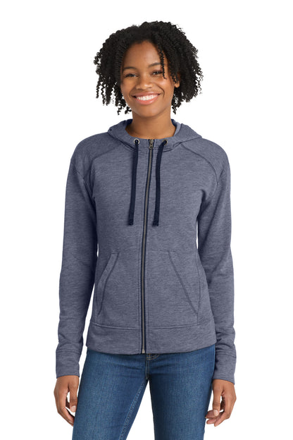 Sport-Tek ® Women's PosiCharge ® Tri-Blend Wicking Fleece Full-Zip Hooded Jacket