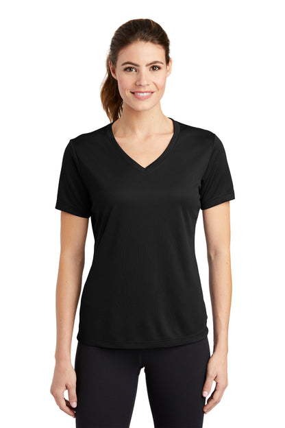 Sport-Tek? Women's PosiCharge? RacerMesh? V-Neck Tee. L