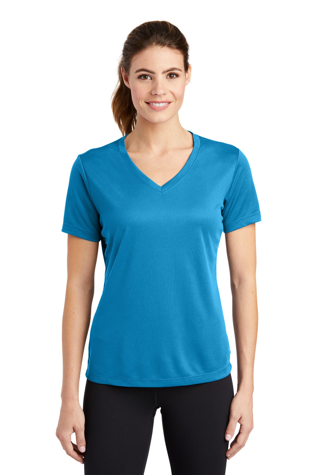 Sport-Tek? Women's PosiCharge? RacerMesh? V-Neck Tee. L