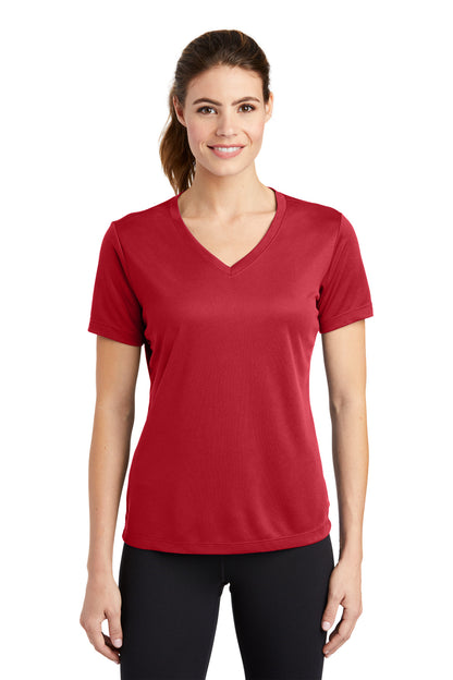 Sport-Tek? Women's PosiCharge? RacerMesh? V-Neck Tee. L