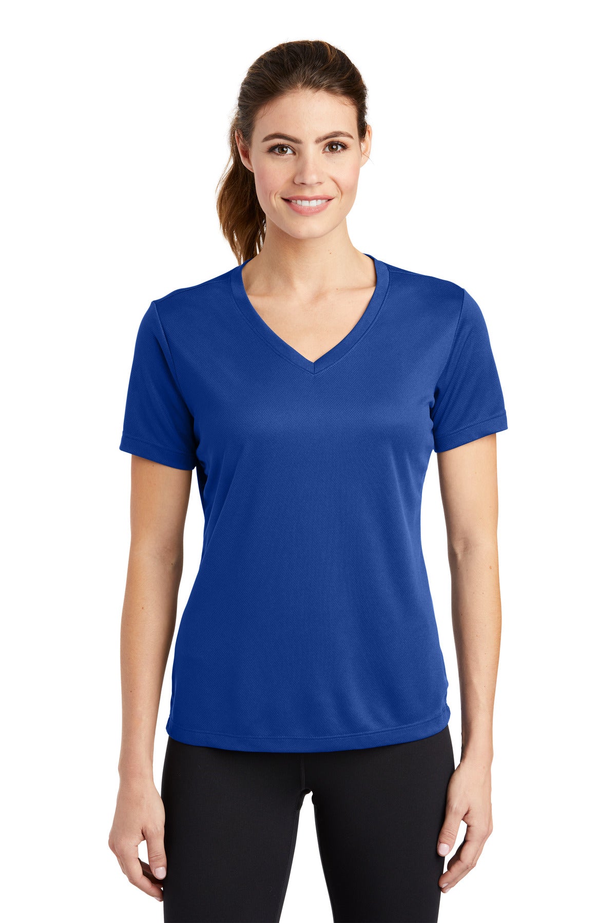 Sport-Tek? Women's PosiCharge? RacerMesh? V-Neck Tee. L