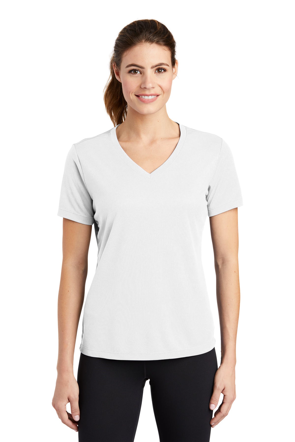 Sport-Tek? Women's PosiCharge? RacerMesh? V-Neck Tee. L