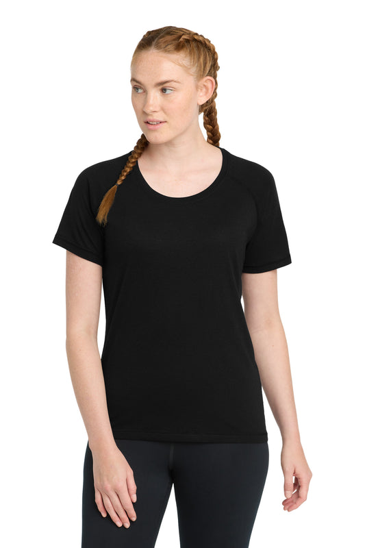 Sport-Tek ® Women's PosiCharge ® Tri-Blend Wicking Scoop Neck Raglan Tee