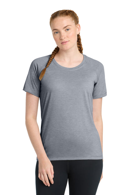 Sport-Tek ® Women's PosiCharge ® Tri-Blend Wicking Scoop Neck Raglan Tee