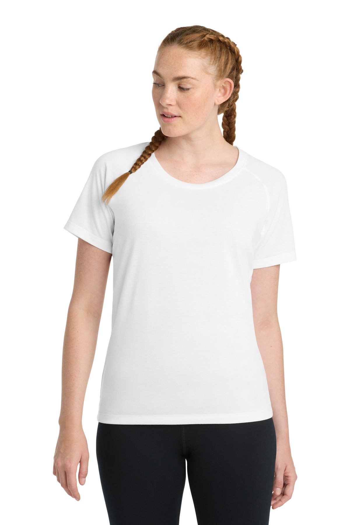 Sport-Tek ® Women's PosiCharge ® Tri-Blend Wicking Scoop Neck Raglan Tee