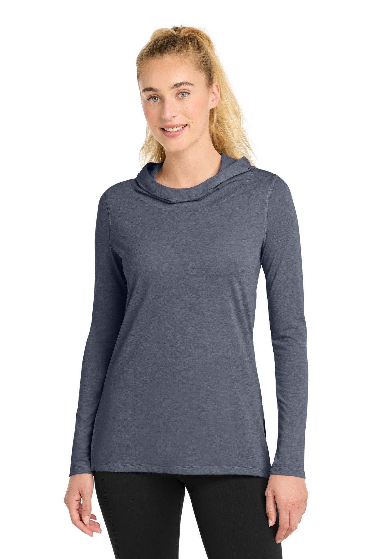 Sport-Tek® Women's PosiCharge ® Tri-Blend Wicking Long Sleeve Hoodie