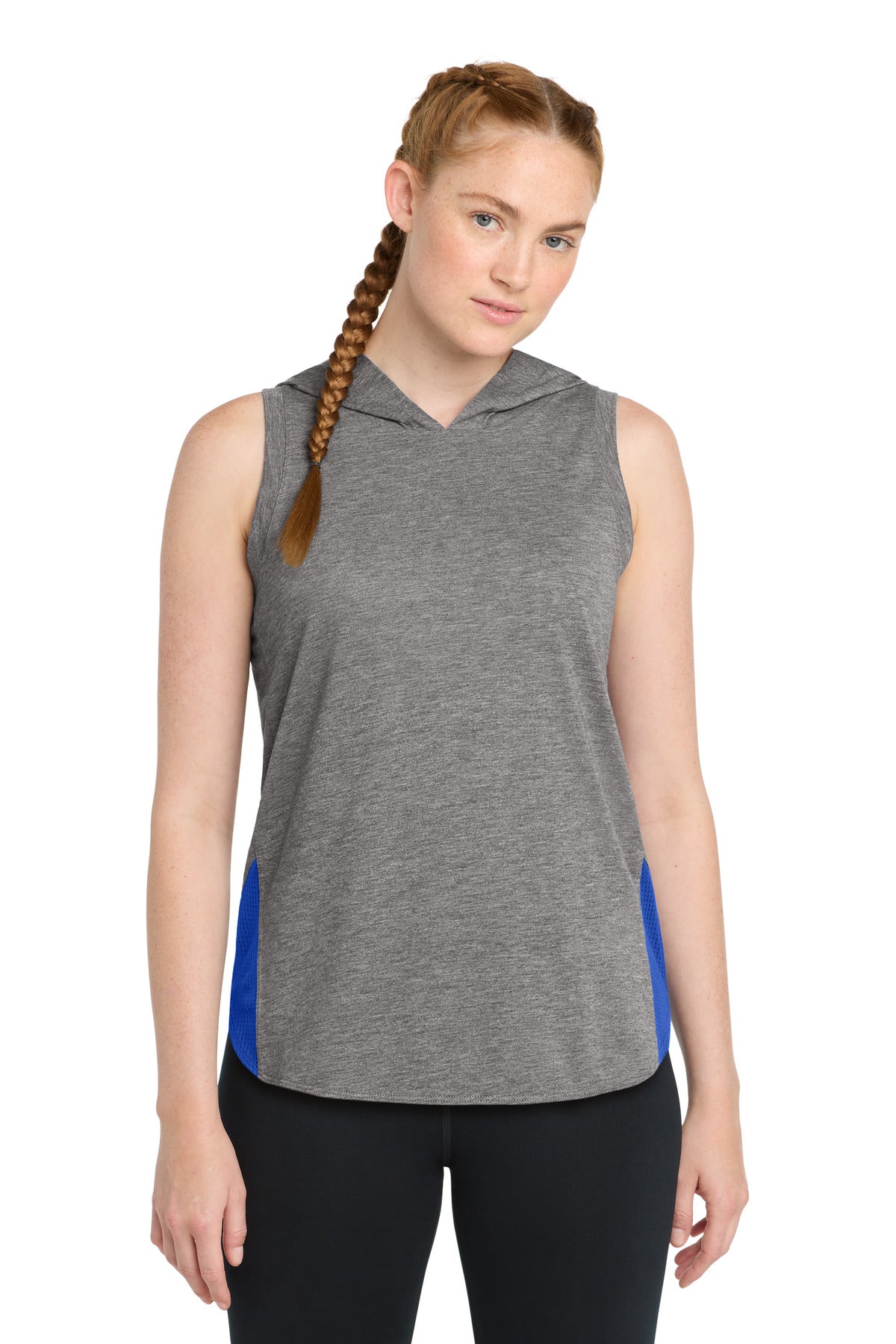 Sport-Tek ® Women's PosiCharge ® Tri-Blend Wicking Draft Hoodie Tank