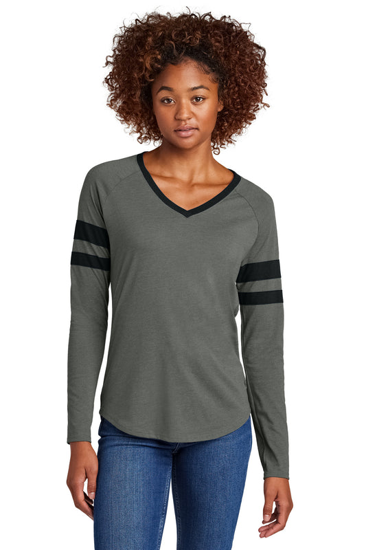 Sport-Tek? Women's Halftime Stripe Long Sleeve V-Neck T
