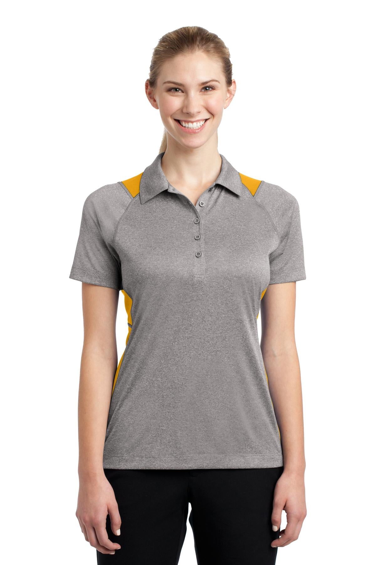 Sport-Tek? Women's Heather Colorblock Contender? Polo.