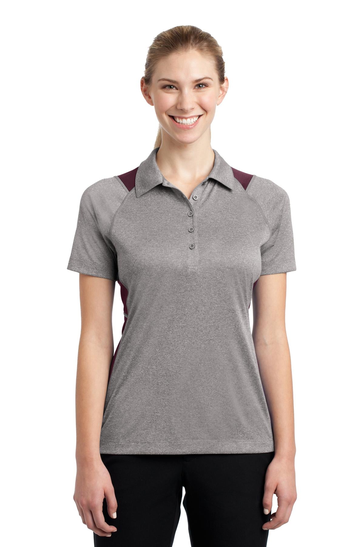 Sport-Tek? Women's Heather Colorblock Contender? Polo.