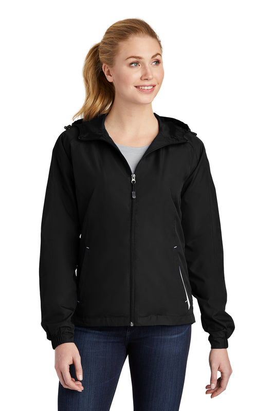 Sport-Tek? Women's Colorblock Hooded Raglan Jacket. LST