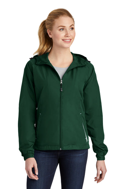 Sport-Tek? Women's Colorblock Hooded Raglan Jacket. LST