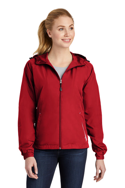 Sport-Tek? Women's Colorblock Hooded Raglan Jacket. LST