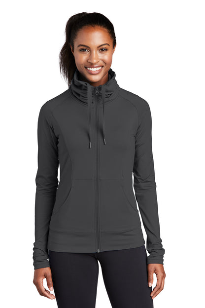 Sport-Tek? Women's Sport-Wick? Stretch Full-Zip Jacket.