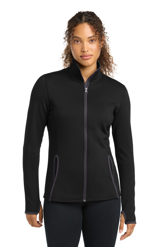 Sport-Tek® Women's Sport-Wick® Stretch Contrast Full-Zip Jacket