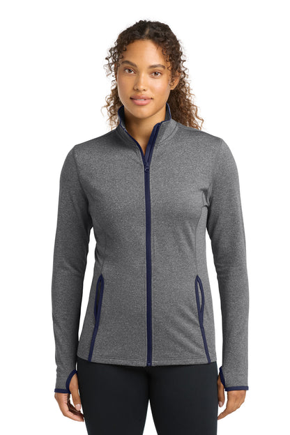 Sport-Tek® Women's Sport-Wick® Stretch Contrast Full-Zip Jacket
