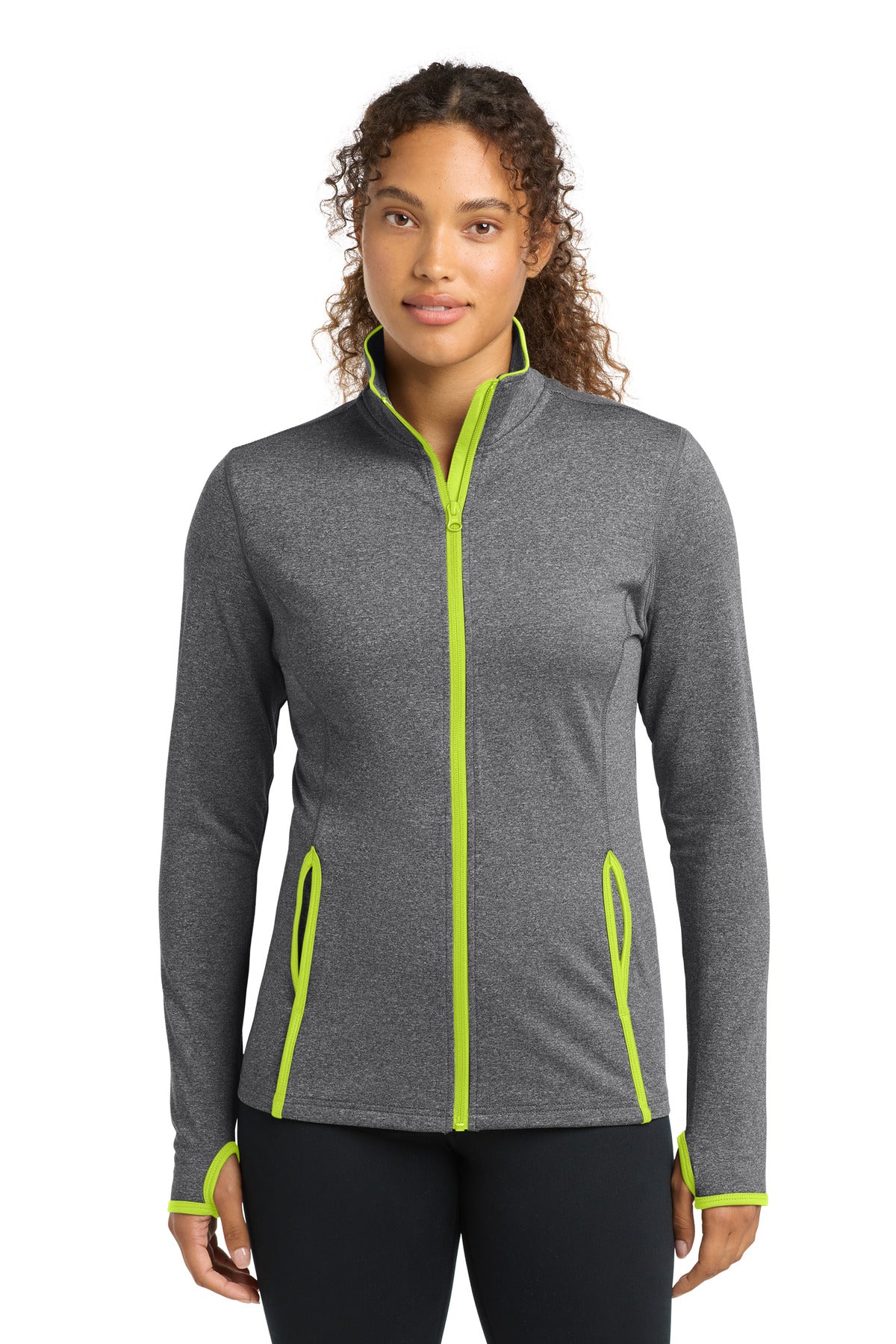 Sport-Tek® Women's Sport-Wick® Stretch Contrast Full-Zip Jacket