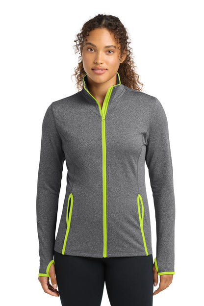 Sport-Tek® Women's Sport-Wick® Stretch Contrast Full-Zip Jacket