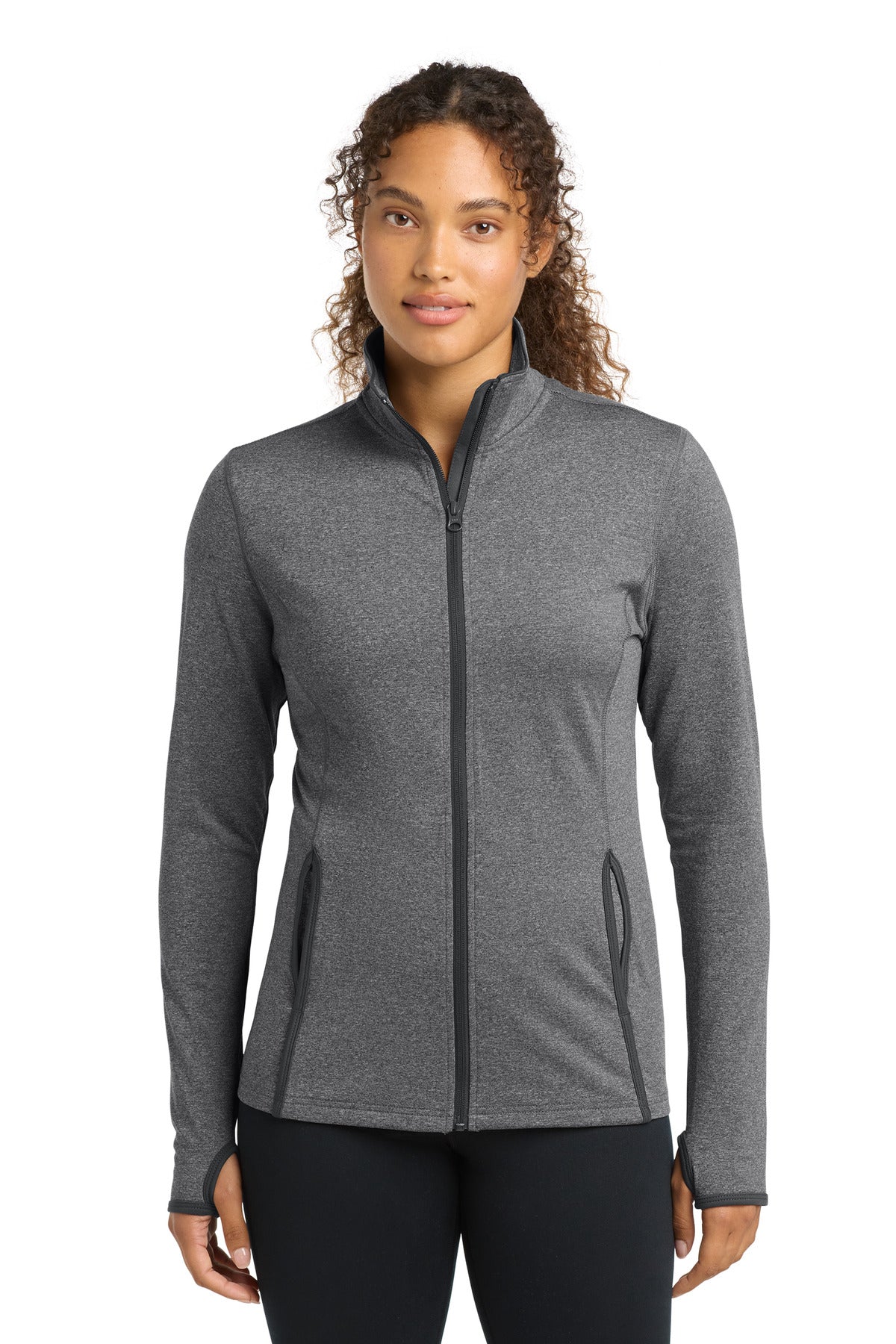 Sport-Tek® Women's Sport-Wick® Stretch Contrast Full-Zip Jacket