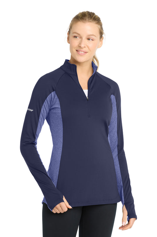 Sport-Tek® Women's Sport-Wick® Stretch Contrast 1/4-Zip Pullover