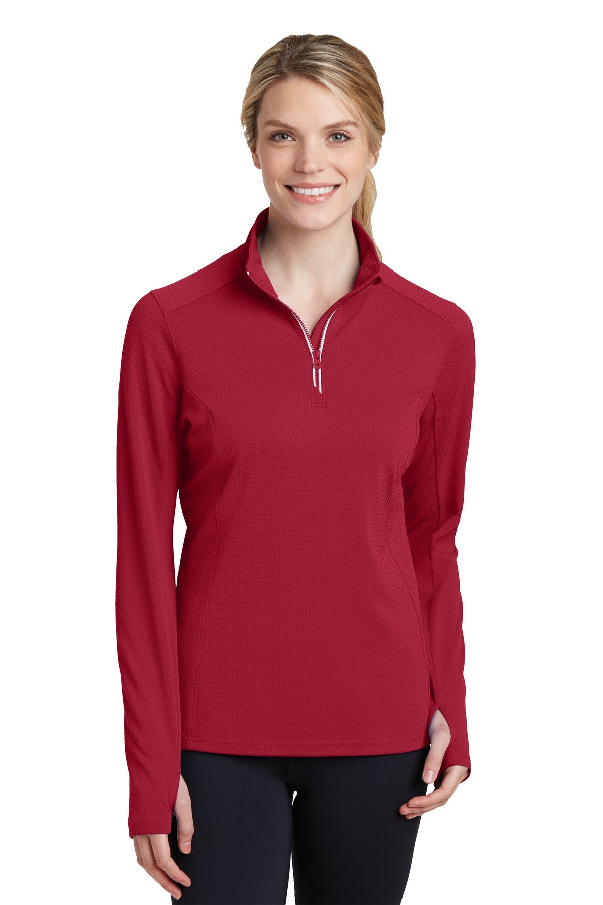 Sport-Tek? Women's Sport-Wick? Textured 1/4-Zip Pullove