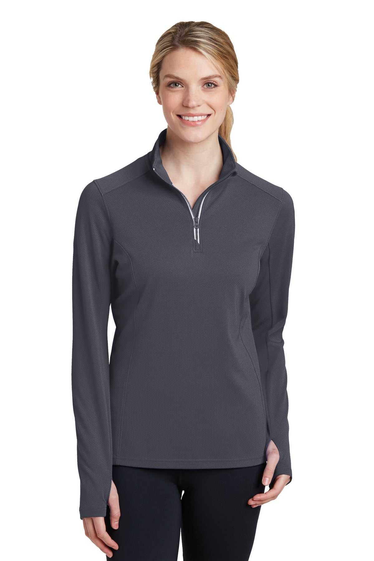 Sport-Tek? Women's Sport-Wick? Textured 1/4-Zip Pullove