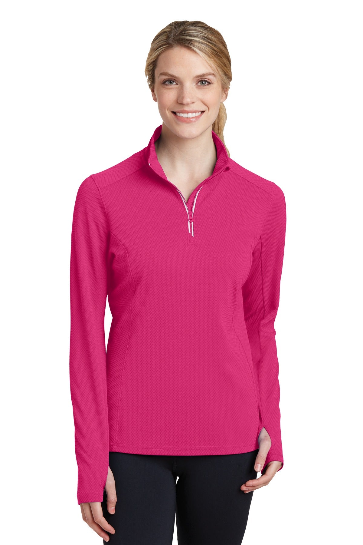Sport-Tek? Women's Sport-Wick? Textured 1/4-Zip Pullove