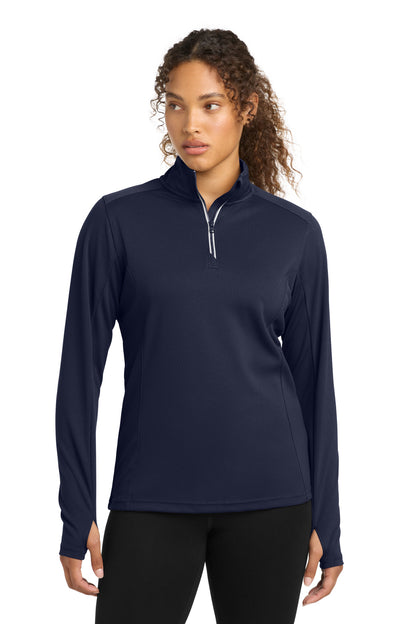 Sport-Tek® Women's Sport-Wick® Textured 1/4-Zip Pullover