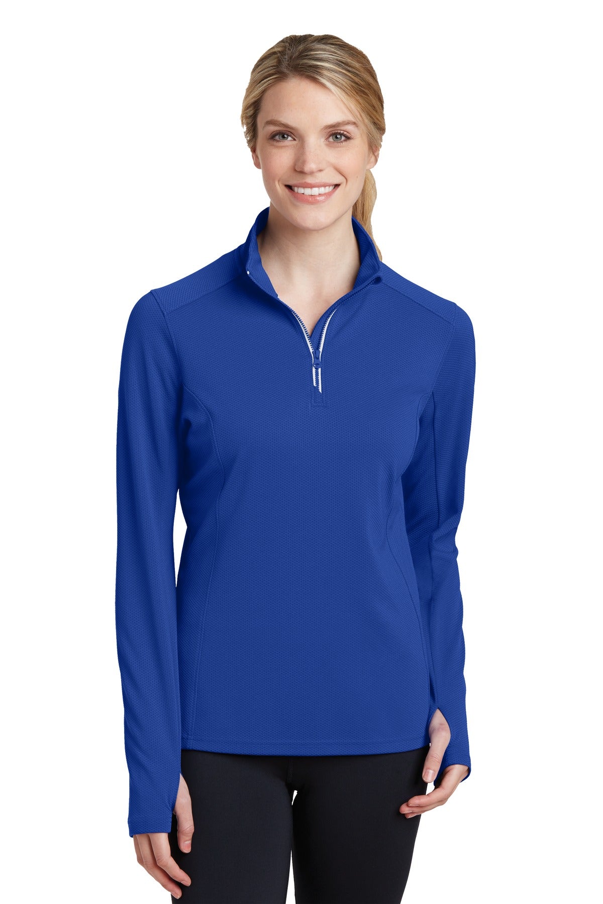 Sport-Tek? Women's Sport-Wick? Textured 1/4-Zip Pullove