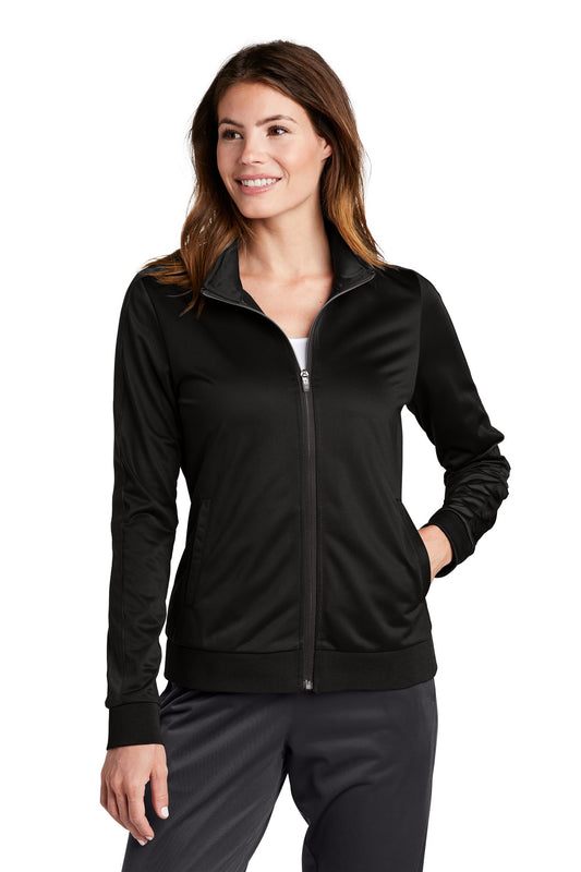 Sport-Tek ? Ladies Tricot Sleeve Stripe Track Jacket. L