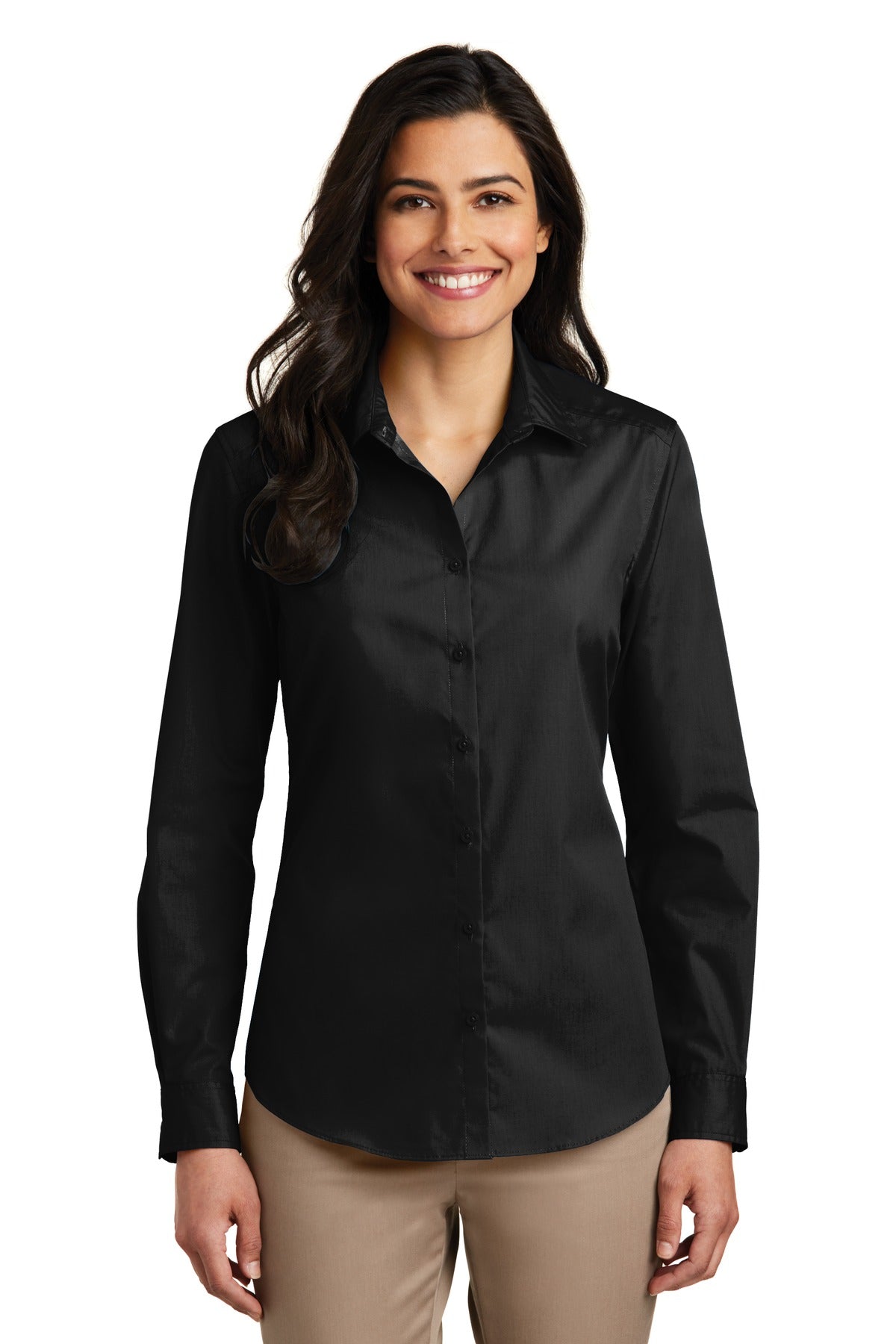 Port Authority? Women's Long Sleeve Carefree Poplin Shi