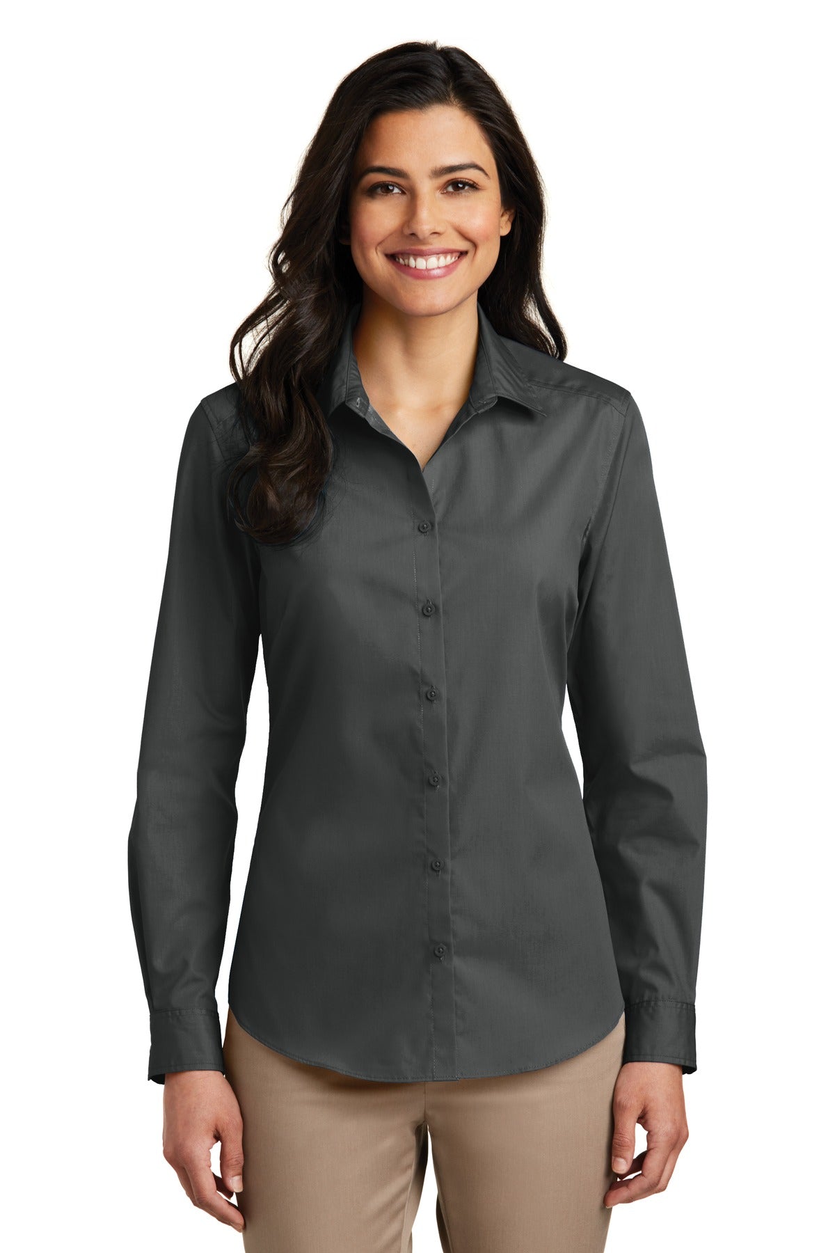 Port Authority? Women's Long Sleeve Carefree Poplin Shi