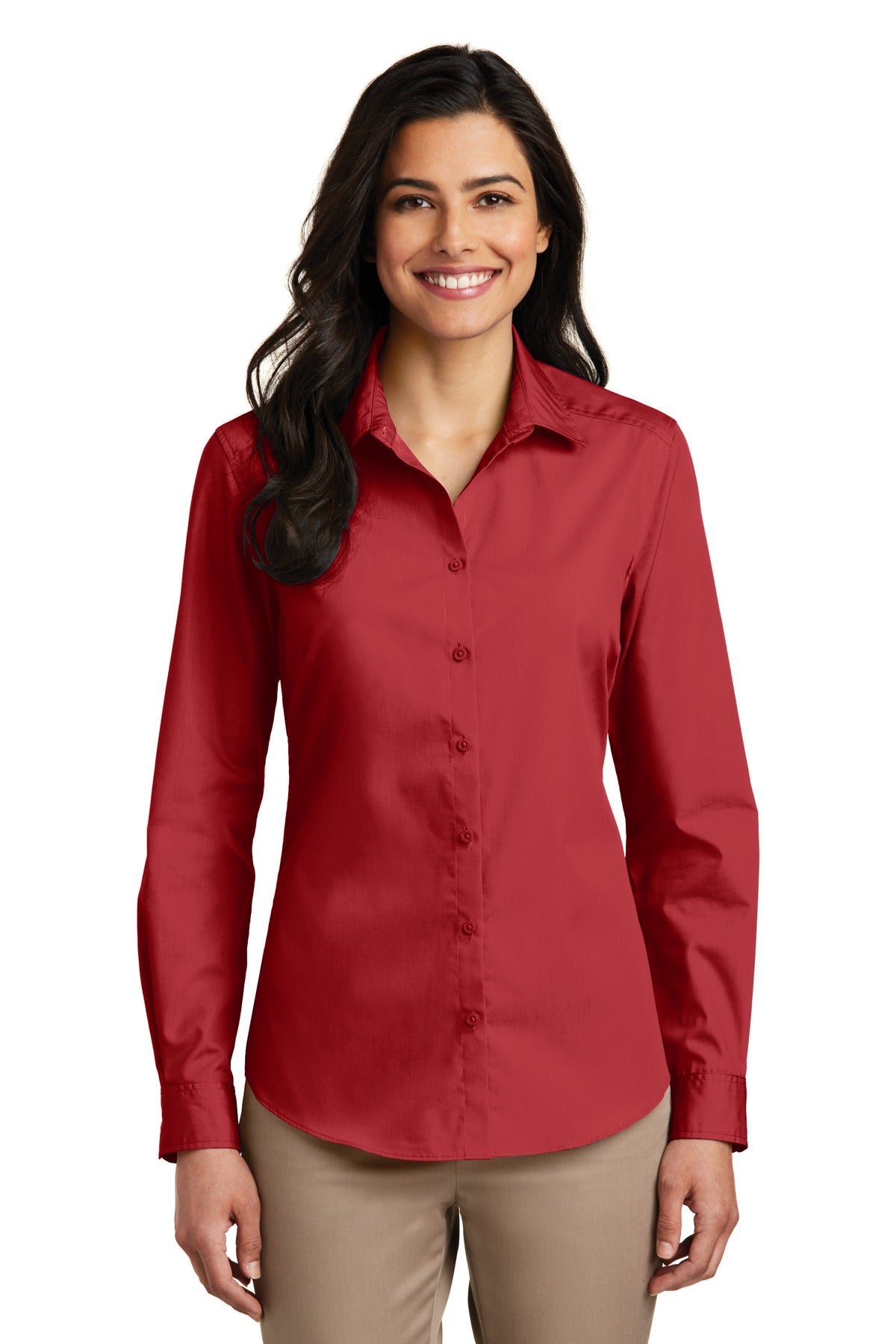 Port Authority? Women's Long Sleeve Carefree Poplin Shi