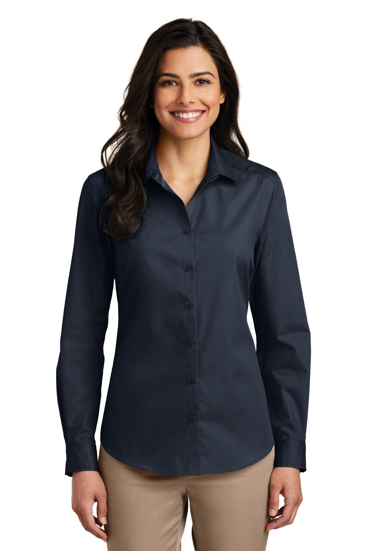 Port Authority? Women's Long Sleeve Carefree Poplin Shi