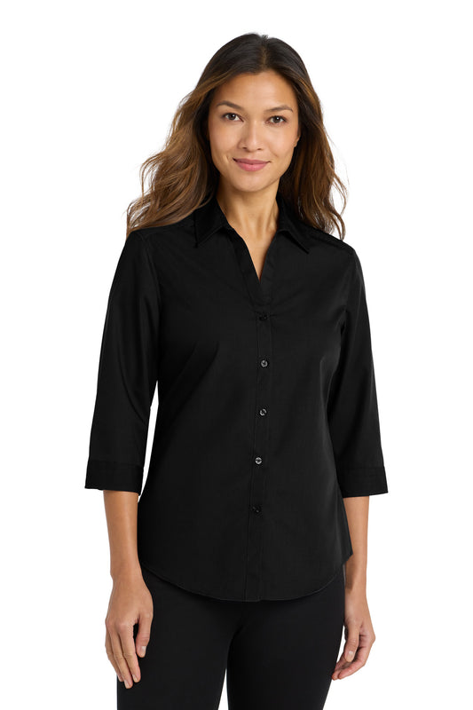 Port Authority? Women's 3/4-Sleeve Carefree Poplin Shir