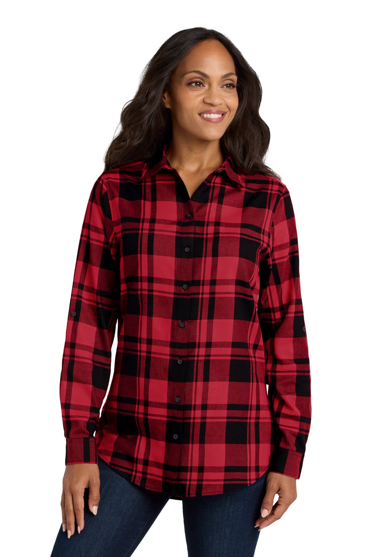 Port Authority® Women's Plaid Flannel Tunic
