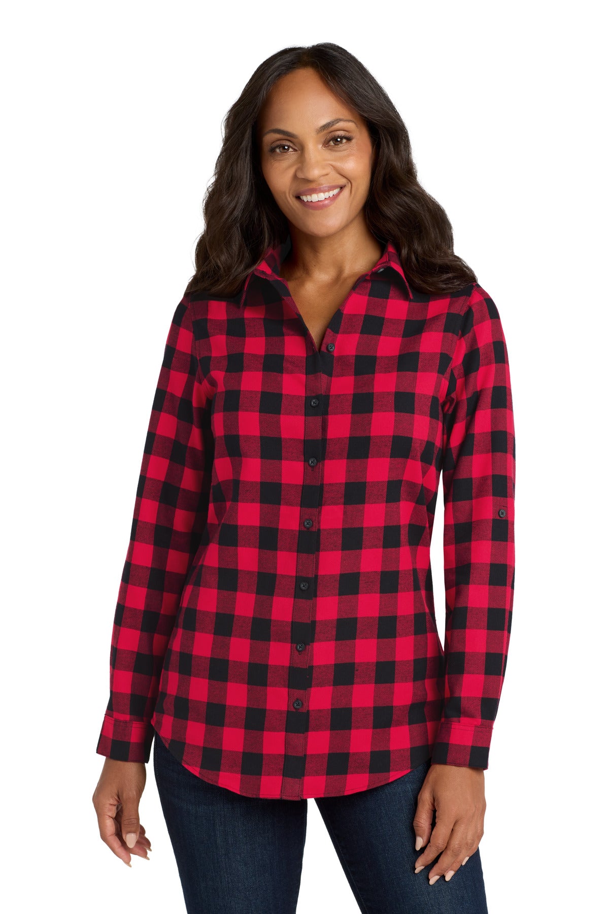 Port Authority® Women's Plaid Flannel Tunic