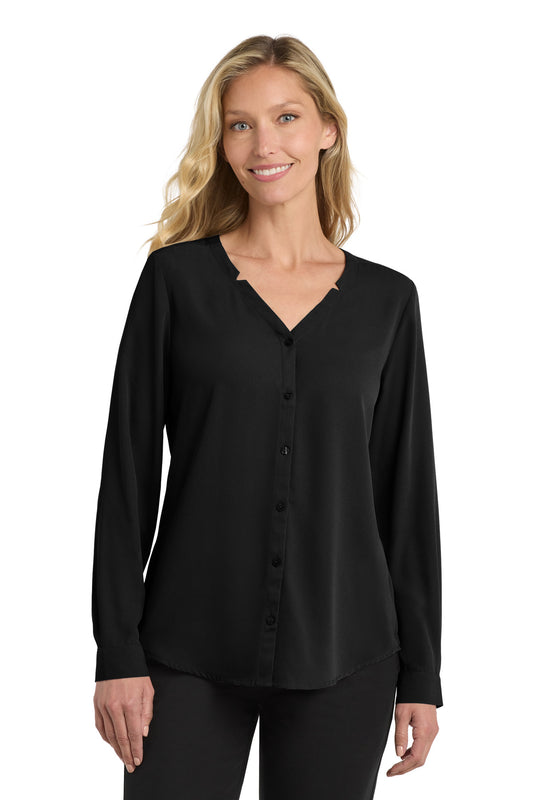 Port Authority® Women's Long Sleeve Button-Front Blouse