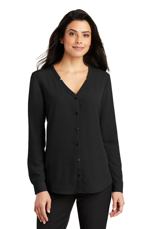 Port Authority? Women's Long Sleeve Button-Front Blouse