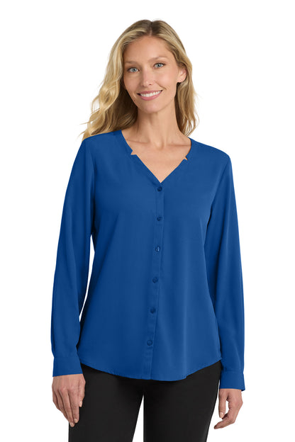 Port Authority® Women's Long Sleeve Button-Front Blouse