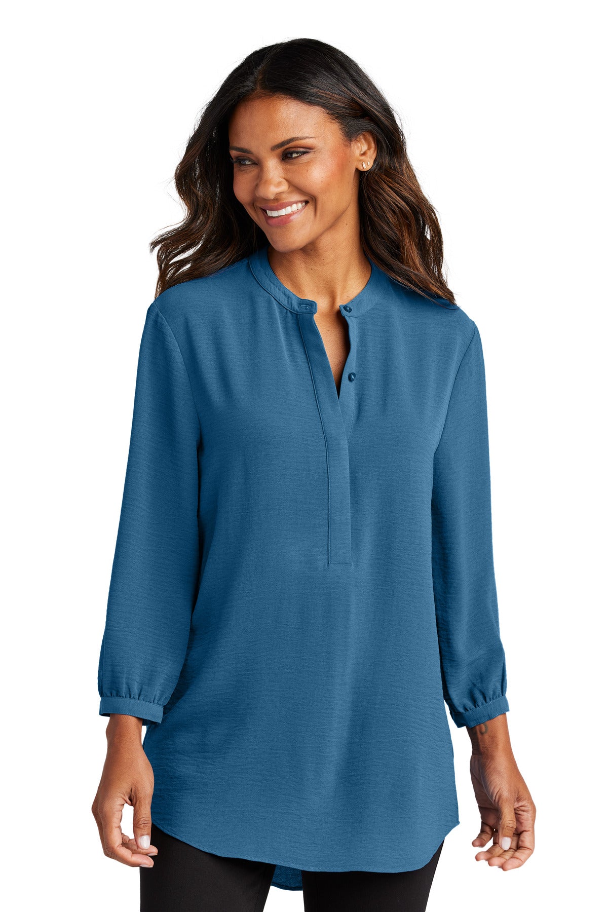 Port Authority? Women's 3/4-Sleeve Textured Crepe Tunic