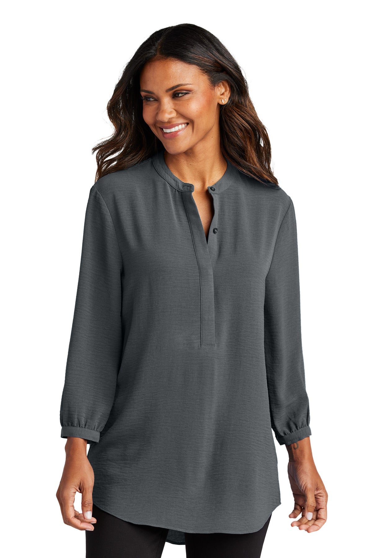 Port Authority? Women's 3/4-Sleeve Textured Crepe Tunic