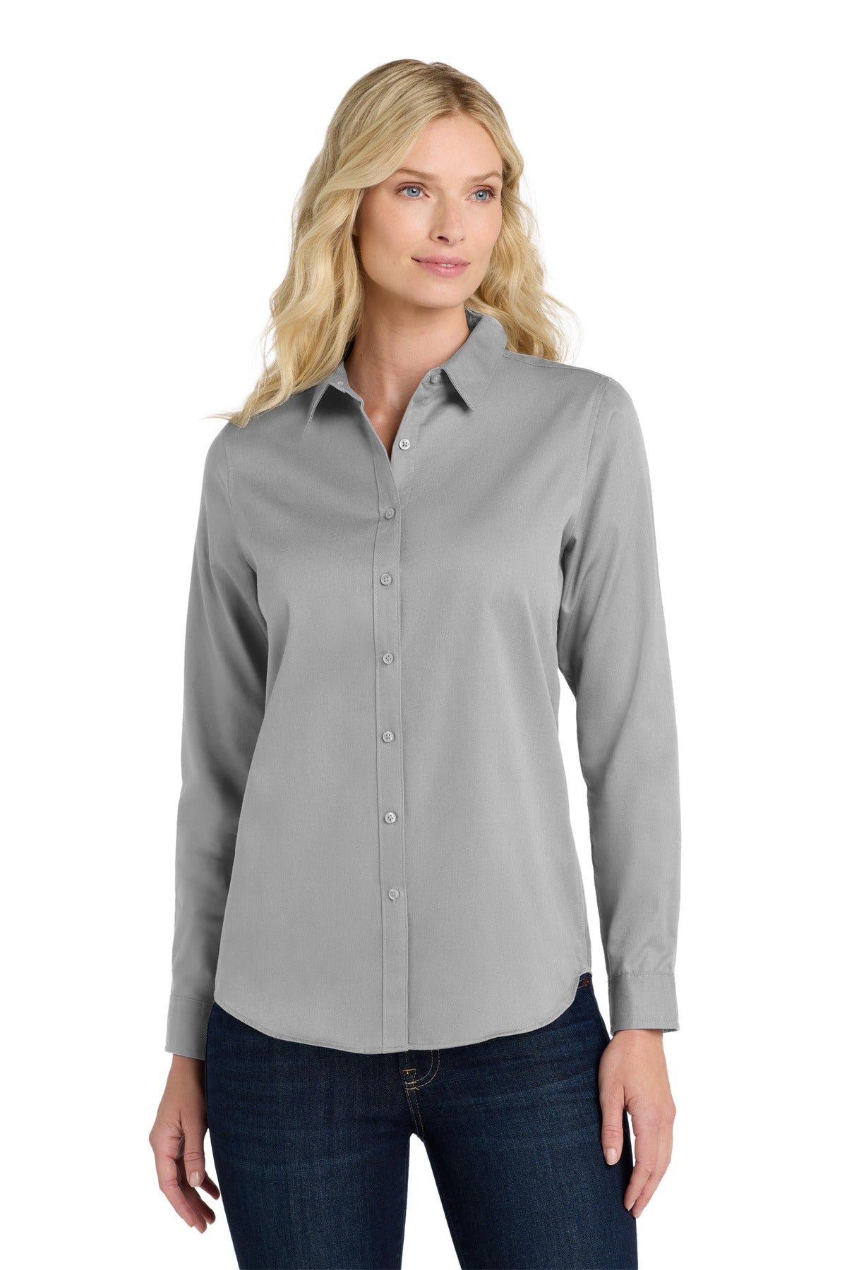 Port Authority? Women's Long Sleeve SuperPro React?Twil