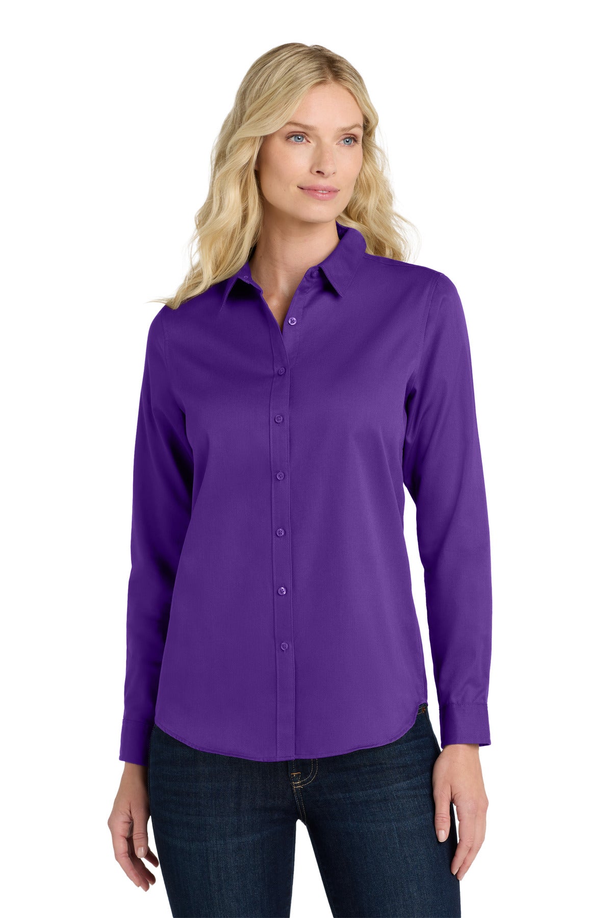 Port Authority? Women's Long Sleeve SuperPro React?Twil