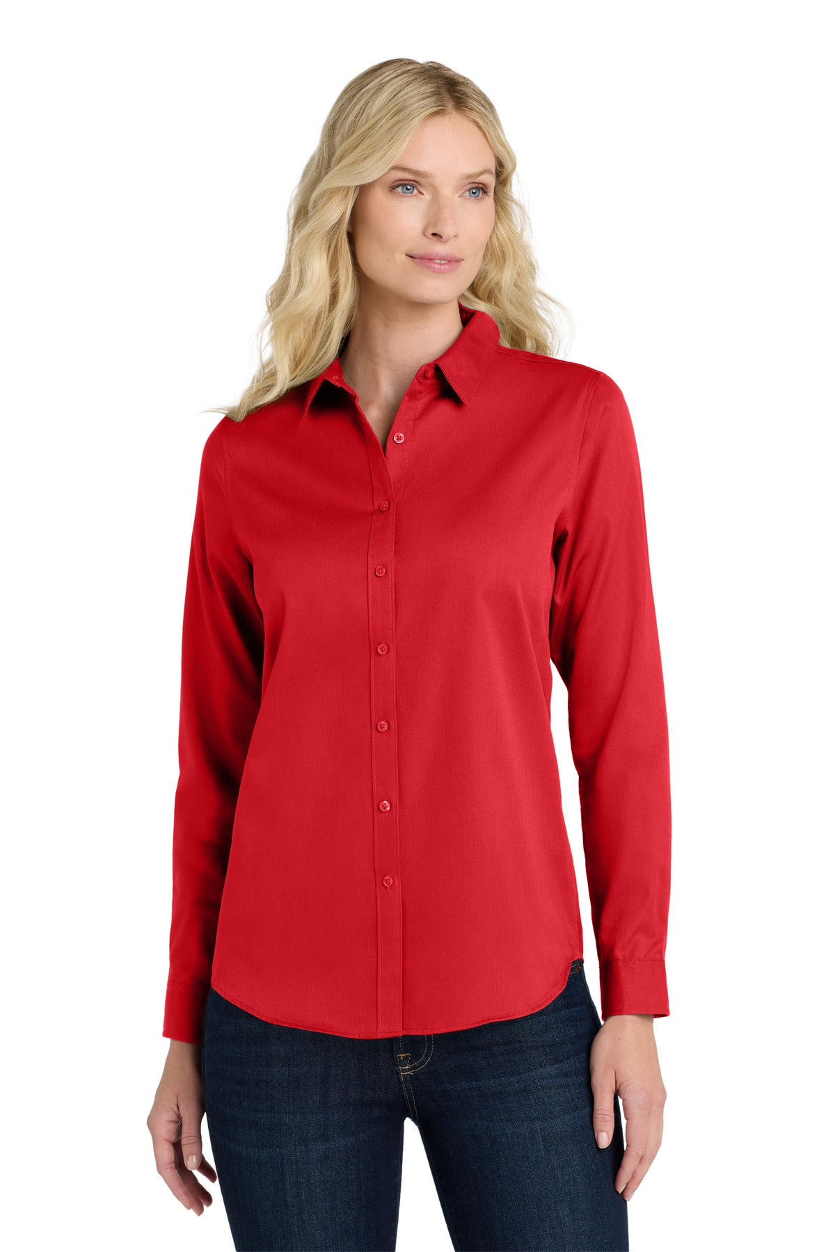 Port Authority? Women's Long Sleeve SuperPro React?Twil